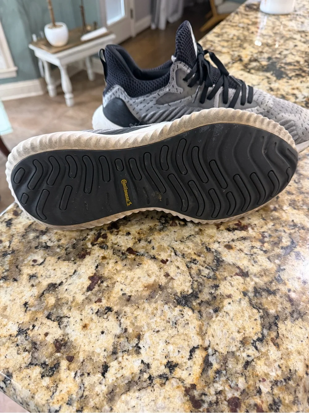 adidas Black Running Shoe Interior with Size Tag